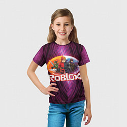 Футболка детская Roblox пероснажи, цвет: 3D-принт — фото 2