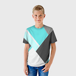 Футболка детская Color black blue, цвет: 3D-принт — фото 2