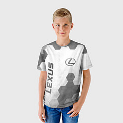 Футболка детская Lexus - white gradient вертикально, цвет: 3D-принт — фото 2