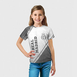 Футболка детская Real Madrid - white gradient вертикально, цвет: 3D-принт — фото 2