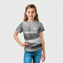 Футболка детская Valorant - grey gradient посередине, цвет: 3D-принт — фото 2