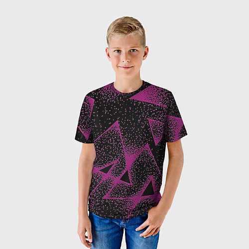 Детская футболка The triangle is pink / 3D-принт – фото 3