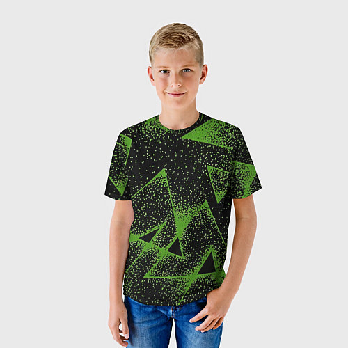 Детская футболка Triangles with dots / 3D-принт – фото 3