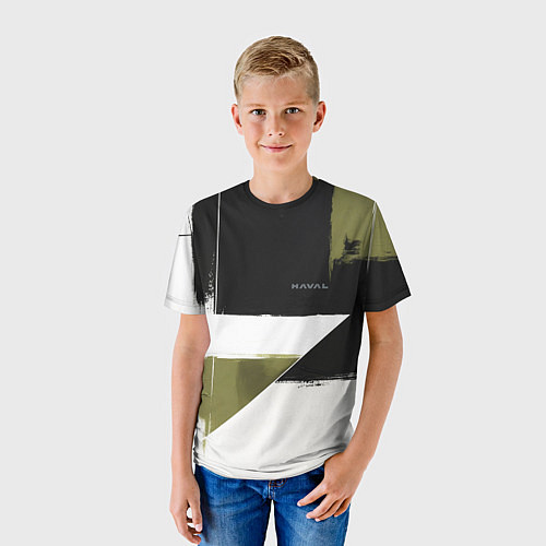 Детская футболка Haval логотип / 3D-принт – фото 3