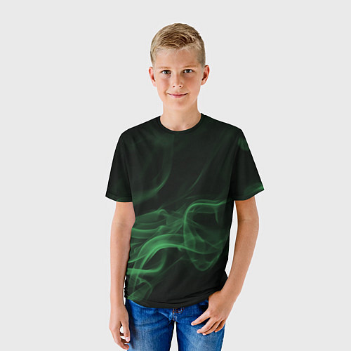 Детская футболка Color smoke green / 3D-принт – фото 3