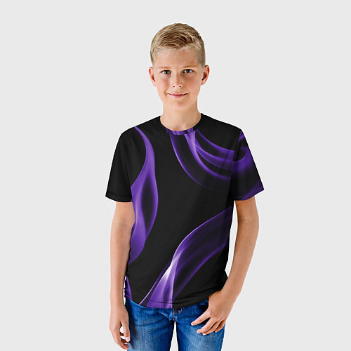 Детская футболка Purple abstraction / 3D-принт – фото 3