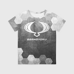 Футболка детская SsangYong - grey gradient, цвет: 3D-принт