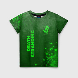Футболка детская Death Stranding - green gradient вертикально, цвет: 3D-принт