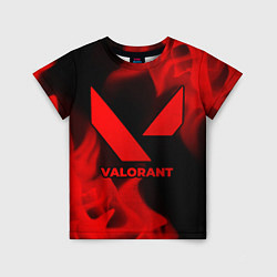 Футболка детская Valorant - red gradient, цвет: 3D-принт