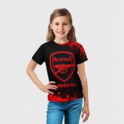 Футболка детская Arsenal - red gradient, цвет: 3D-принт — фото 2