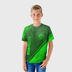 Футболка детская Borussia - green gradient вертикально, цвет: 3D-принт — фото 2