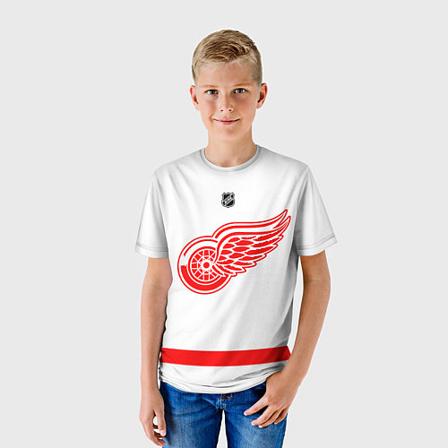 Детская футболка Detroit Red Wings white / 3D-принт – фото 3