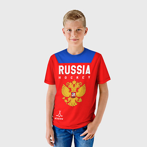 Детская футболка Сборная России по Хоккею / 3D-принт – фото 3