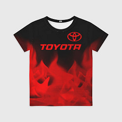 Футболка детская Toyota - red gradient посередине, цвет: 3D-принт