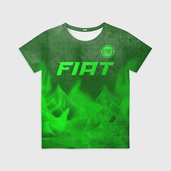 Футболка детская Fiat - green gradient посередине, цвет: 3D-принт