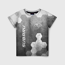 Футболка детская Subaru - grey gradient вертикально, цвет: 3D-принт