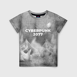 Футболка детская Cyberpunk 2077 - grey gradient посередине, цвет: 3D-принт