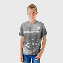 Футболка детская Gears of War - grey gradient посередине, цвет: 3D-принт — фото 2