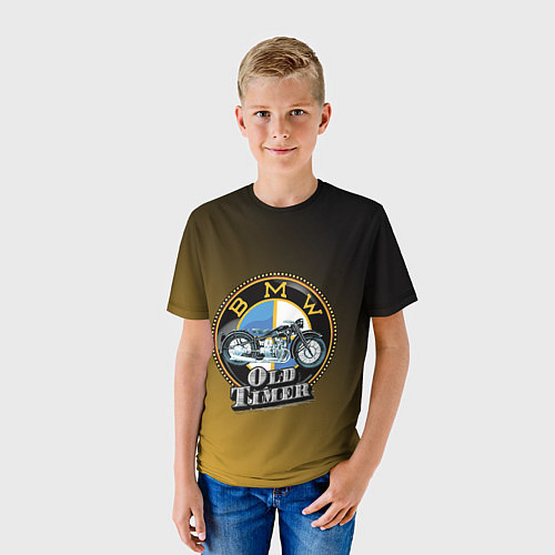 Детская футболка Ретро мотоцикл BMW / 3D-принт – фото 3