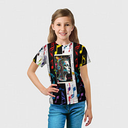 Футболка детская История развития звуковых носителей на марках, цвет: 3D-принт — фото 2