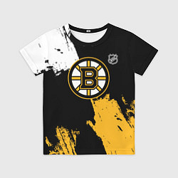 Футболка детская Бостон Брюинз - разлитая краска, цвет: 3D-принт