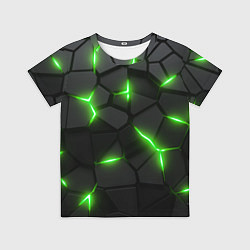 Футболка детская Зеленая неоновая броня, цвет: 3D-принт