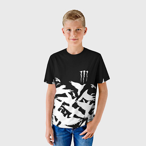 Детская футболка Monster energy crow / 3D-принт – фото 3