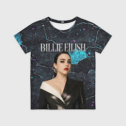 Футболка детская Билли Айлиш в деловом костюме, цвет: 3D-принт