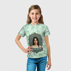 Футболка детская Билли Айлиш рамка мандала, цвет: 3D-принт — фото 2