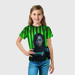 Футболка детская Билли Айлиш космический костюм, цвет: 3D-принт — фото 2