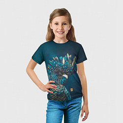 Футболка детская Попугай акварельный - big picture, цвет: 3D-принт — фото 2
