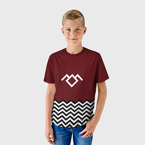 Детская футболка Твин Пикс - лого / 3D-принт – фото 3