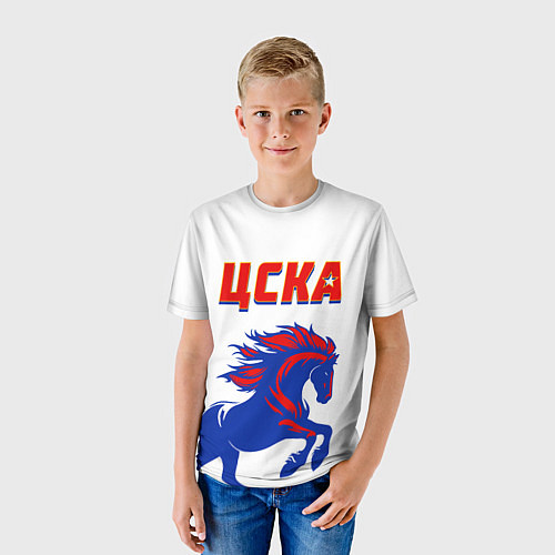 Детская футболка ФК ЦСКА навсегда / 3D-принт – фото 3