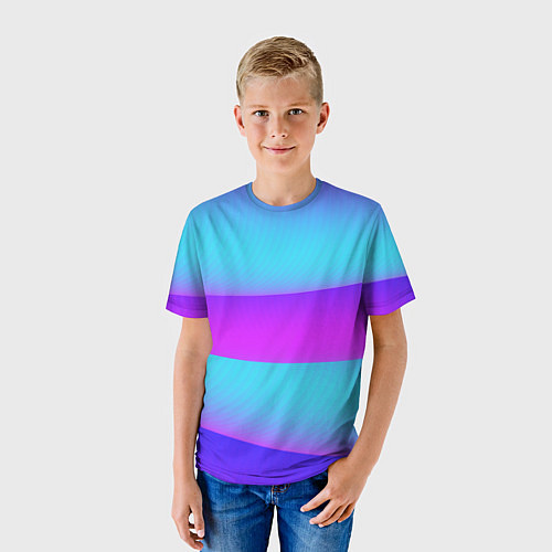 Детская футболка Неоновый прилив / 3D-принт – фото 3