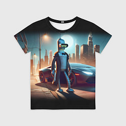 Футболка детская Бендер с пистолетом - Нью-Йоркская мафия, цвет: 3D-принт