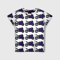 Футболка детская Motorcycle purple gloss, цвет: 3D-принт