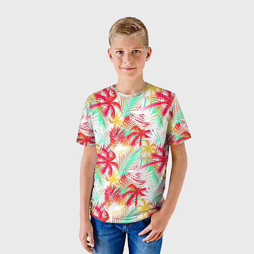 Детская футболка Palm red yellow / 3D-принт – фото 3