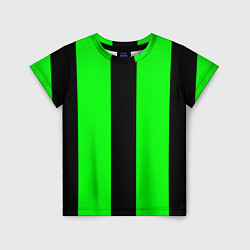 Футболка детская Color green black line, цвет: 3D-принт