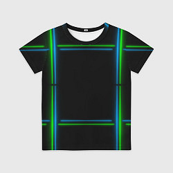 Футболка детская Neon green light blue, цвет: 3D-принт