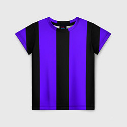 Футболка детская Color purple black stripes, цвет: 3D-принт