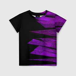 Футболка детская Color purple black stripes, цвет: 3D-принт