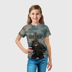 Футболка детская ВМФ пехотинец волк, цвет: 3D-принт — фото 2