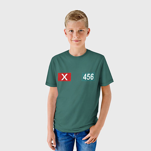 Детская футболка Игра кальмара 456 / 3D-принт – фото 3