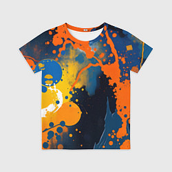 Футболка детская Краска на стене, цвет: 3D-принт