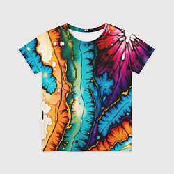 Футболка детская Разноцветный узор, цвет: 3D-принт