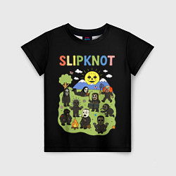 Футболка детская Slipknot, мультяшный стиль, цвет: 3D-принт