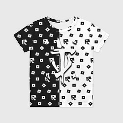 Футболка детская Doom x roblox pattern, цвет: 3D-принт