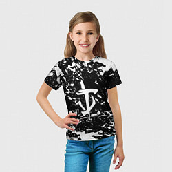 Футболка детская Doom краски белые штрихи, цвет: 3D-принт — фото 2