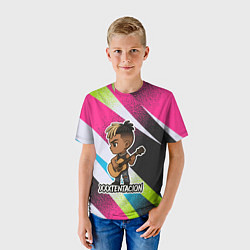 Футболка детская XXXTentacion в мультяшном стиле, цвет: 3D-принт — фото 2