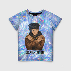 Футболка детская XXXTentacion - скрещенные руки, цвет: 3D-принт